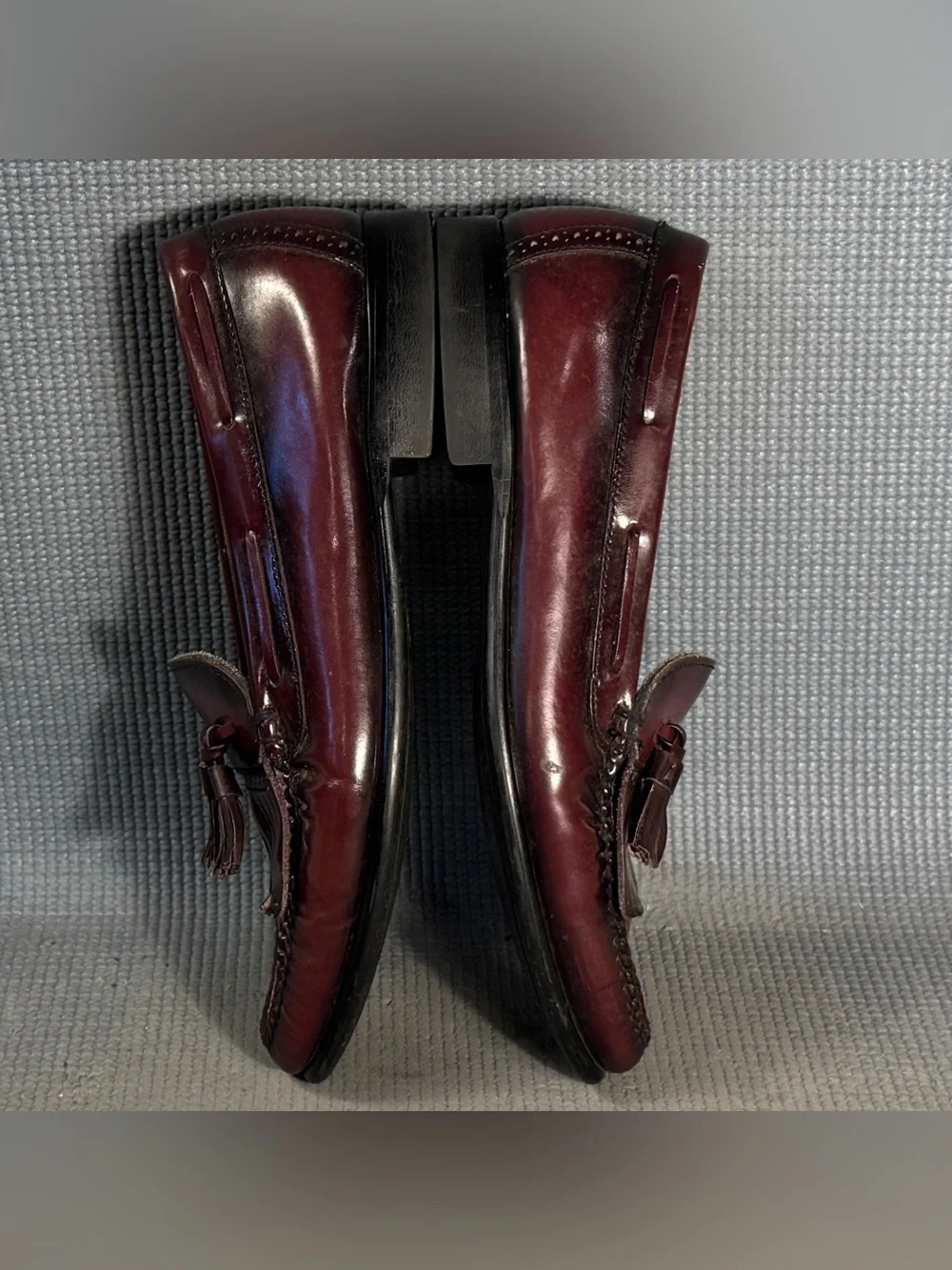 G.H. Bass & Co. Men's Layton Kiltie Tassel Loafer Shoes Burgundy Size 10